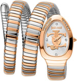 Just Cavalli Glam 5 Evo Silver Dial Two Tone Steel Strap Watch for Women - JC1L228M0085
