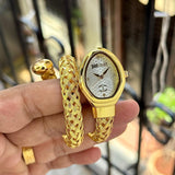 Just Cavalli Novara Silver Dial Gold Steel Strap Watch for Women - JC1L264M0025