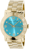 Marc Jacobs Amy Blue Dial Gold Steel Strap Watch for Women - MBM3220