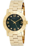 Marc Jacobs Amy Green Dial Gold Steel Strap Watch for Women - MBM8609