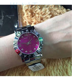 Marc Jacobs Amy Pink Dial Silver Steel Strap Watch for Women - MBM8623