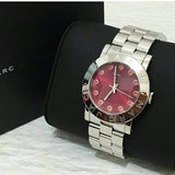 Marc Jacobs Amy Red Dial Silver Steel Strap Watch for Women - MBM3333