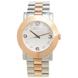 Marc Jacobs Amy Silver Dial Two Tone Steel Strap Watch for Women - MBM3194