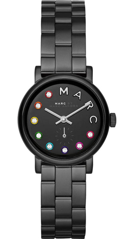 Marc Jacobs Baker Black Dial Black Steel Strap Watch for Women - MBM3425