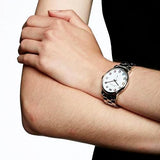 Marc Jacobs Baker Dexter White Dial Silver Steel Strap Watch for Women - MBM3423