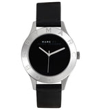 Marc Jacobs Blade Black Dial Black Leather Strap Watch for Women - MBM1205