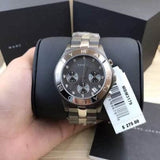 Marc Jacobs Blade Chronograph Black Dial Two Tone Steel Strap Watch for Women - MBM3179