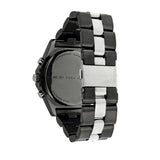 Marc Jacobs Blade Chronograph Black Dial Two Tone Steel Strap Watch for Women - MBM3179