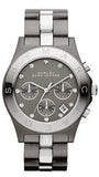 Marc Jacobs Blade Chronograph Black Dial Two Tone Steel Strap Watch for Women - MBM3179