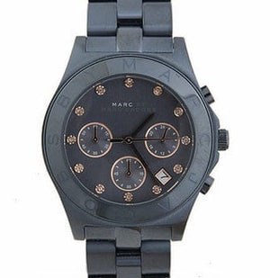 Marc Jacobs Blade Chronograph Blue Dial Blue Steel Strap Watch for Women - MBM8581