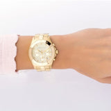 Marc Jacobs Blade Chronograph Gold Dial Gold Steel Strap Watch for Women - MBM3101