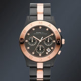 Marc Jacobs Blade Chronograph Grey Dial Two Tone Steel Strap Watch for Women - MBM3180