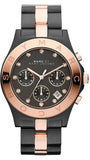 Marc Jacobs Blade Chronograph Grey Dial Two Tone Steel Strap Watch for Women - MBM3180