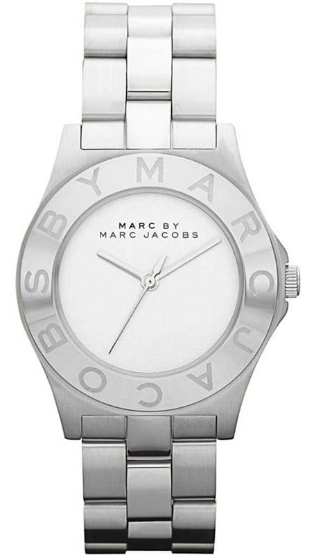 Marc Jacobs Blade Chronograph Silver Dial Silver  Steel Strap Watch for Women - MBM3125