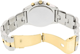 Marc Jacobs Blade Chronograph Silver Dial Two Tone Steel Strap Watch for Women - MBM3177