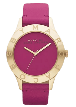 Marc Jacobs Blade Purple Dial Purple Leather Strap Watch for Women - MBM1203