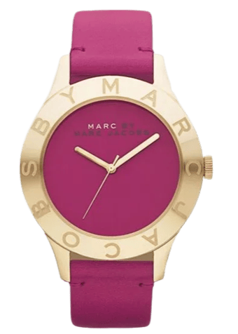 Marc Jacobs Blade Purple Dial Purple Leather Strap Watch for Women - MBM1203