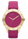 Marc Jacobs Blade Purple Dial Purple Leather Strap Watch for Women - MBM1203
