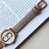 Marc Jacobs Corie White Dial Brown Leather Strap Watch for Women - MJ1581