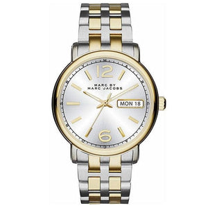 Marc Jacobs Fergus Silver Dial Two Tone Steel Strap Watch for Women - MBM8652