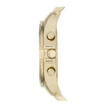 Marc Jacobs Henry Chronograph Gold Dial Gold Steel Strap Watch for Women - MBM3105