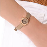 Marc Jacobs Henry Dinky Grey Dial Grey Leather Strap Watch for Women - MBM1239