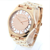 Marc Jacobs Henry Rose Gold Dial Rose Gold Steel Strap Watch for Women - MBM3207