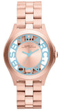 Marc Jacobs Henry Rose Gold Dial Rose Gold Steel Strap Watch for Women - MBM3296