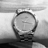 Marc Jacobs Henry Silver Dial Silver Steel Strap Watch for Women - MBM3210