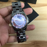 Marc Jacobs Henry Skeleton Black Dial Black Steel Strap Watch for Women - MBM3254