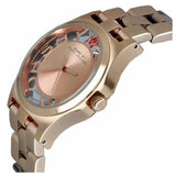 Marc Jacobs Henry Skeleton Rose Gold Dial Rose Gold Steel Strap Watch for Women - MBM3264