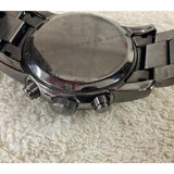 Marc Jacobs Larry Chronograph Black Dial Grey Steel Strap Watch for Men - MBM5051