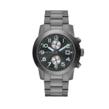 Marc Jacobs Larry Chronograph Black Dial Grey Steel Strap Watch for Men - MBM5051