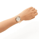 Marc Jacobs Mandy White Dial Rose Gold Steel Strap Watch for Women - MJ3574