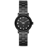 Marc Jacobs Marc Black Dial Black Steel Strap Watch for Women - MBM8673