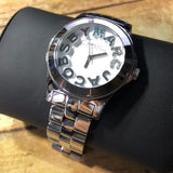 Marc Jacobs Rivera White Dial Silver Steel Strap Watch for Women - MBM3136