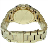 Marc Jacobs Rock Chronograph Black Dial Gold Steel Strap Watch for Women - MBM3253