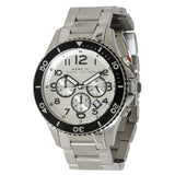 Marc Jacobs Rock Chronograph White Dial Silver Steel Strap Watch for Men - MBM5027