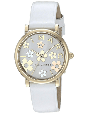 Marc Jacobs Roxy White Dial White Leather Strap Watch for Women - MJ1607