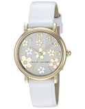 Marc Jacobs Roxy White Dial White Leather Strap Watch for Women - MJ1607
