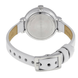 Marc Jacobs Sally White Dial White Leather Strap Watch for Women - MBM1350