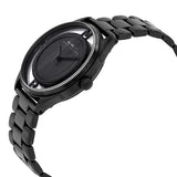 Marc Jacobs Tether Transparent Black Dial Black Steel Strap Watch for Women - MBM3415
