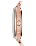 Marc Jacobs Tether Transparent Rose Gold Dial Rose Gold Steel Strap Watch for Women - MBM3414
