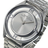 Marc Jacobs Tether Transparent Silver Dial Silver Steel Strap Watch for Women - MBM3412