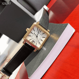 Marc Jacobs Vic Silver Dial Black Leather Strap Watch for Women - MJ1437
