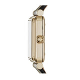 Marc Jacobs Vic Silver Dial Black Leather Strap Watch for Women - MJ1437