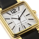 Marc Jacobs Vic Silver Dial Black Leather Strap Watch for Women - MJ1437