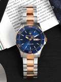 Maserati Competizione Automatic Blue Dial Two Tone Steel Strap Watch For Men - R8823100001