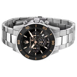 Maserati Competizione Chronograph Black Dial Silver Steel Strap Watch For Men - R8873600003