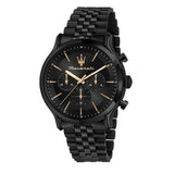 Maserati Epoca Chronograph Limited Edition Black Dial Black Steel Strap Watch For Men - R8873618020